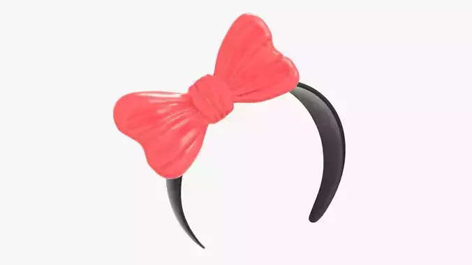Headband with a bow 3D model
