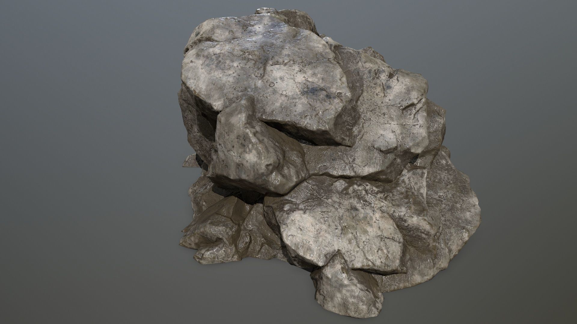 Rock set Low-poly 3D model_11