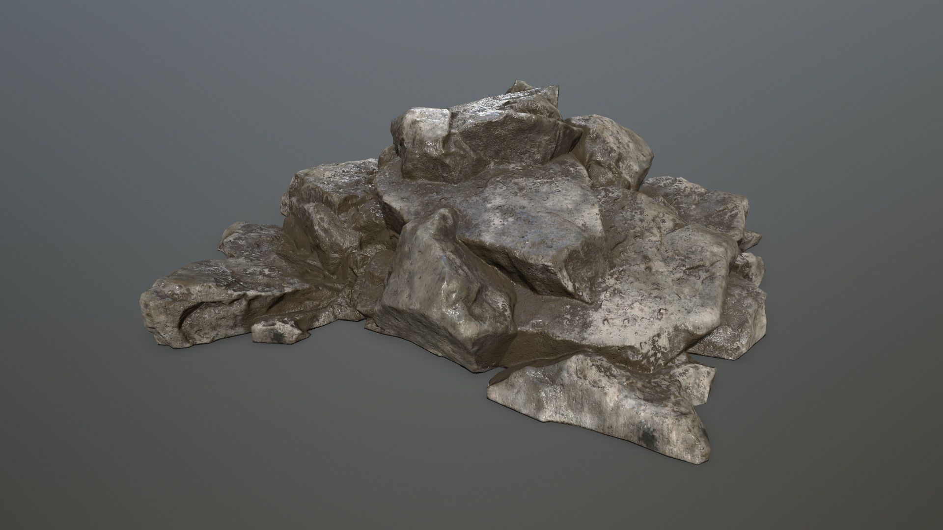 Rock set Low-poly 3D model_20