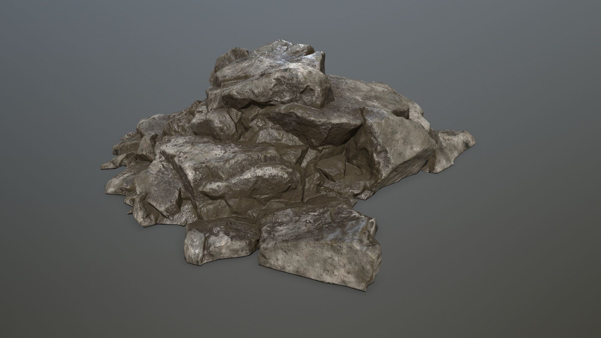 Rock set Low-poly 3D model_19