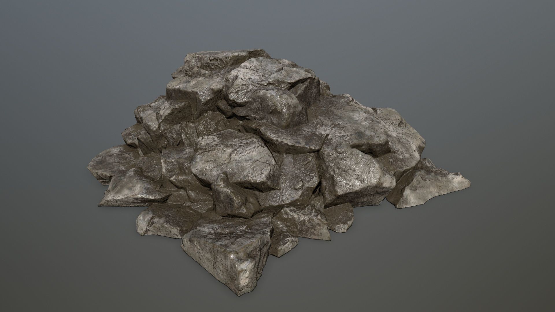 Rock set Low-poly 3D model_22