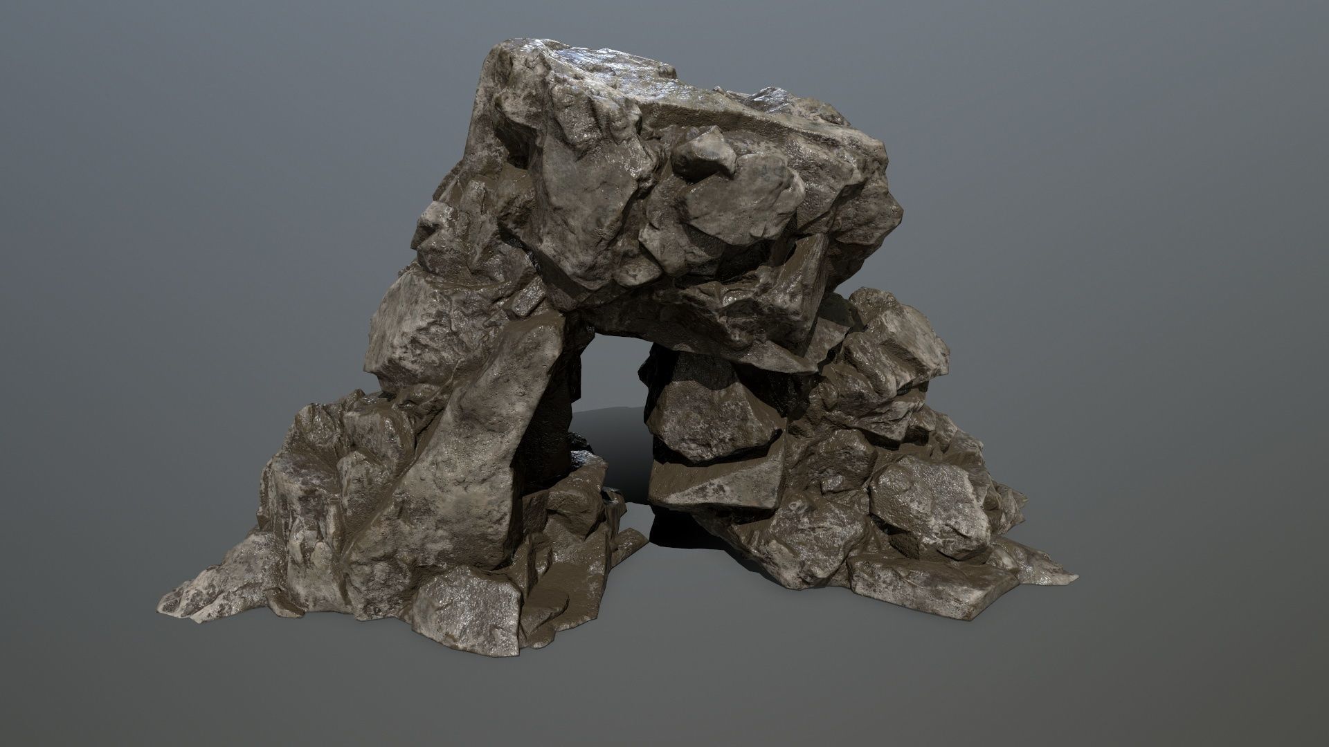 Rock set Low-poly 3D model_16
