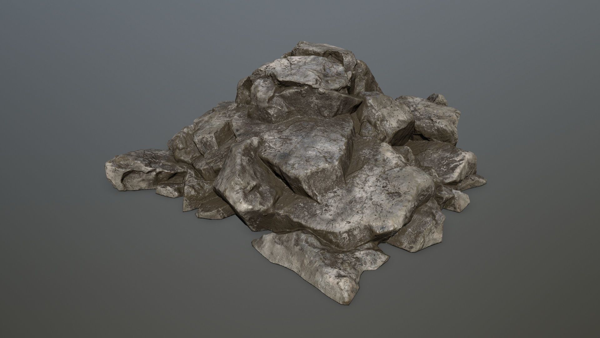 Rock set Low-poly 3D model_23