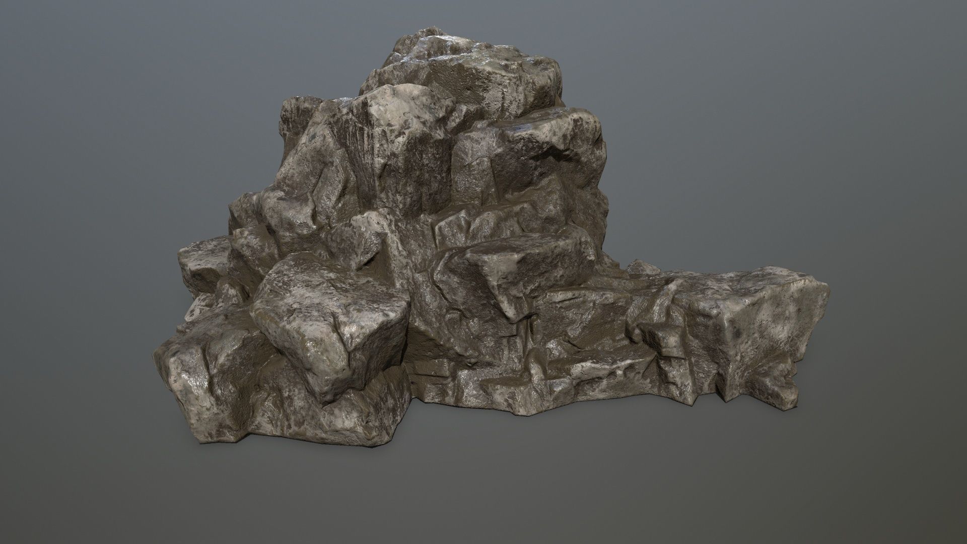 Rock set Low-poly 3D model_10