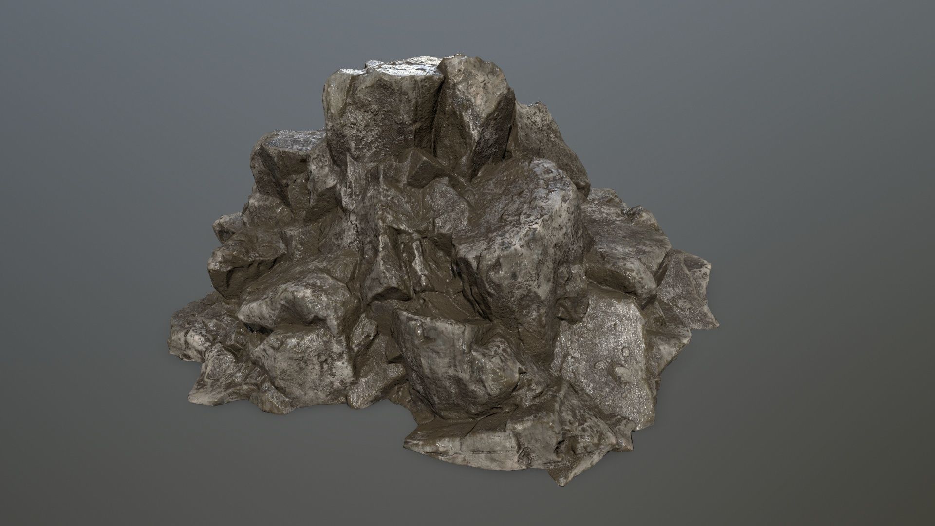 Rock set Low-poly 3D model_7