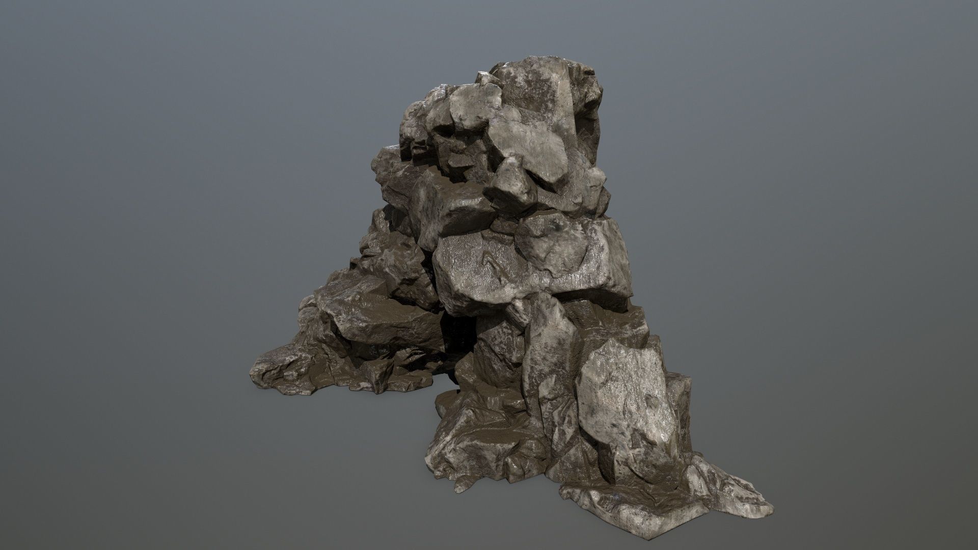 Rock set Low-poly 3D model_17
