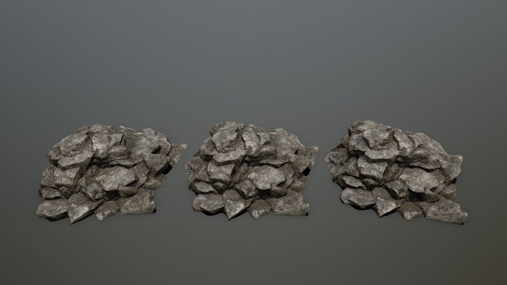 Rock set Low-poly 3D model_29
