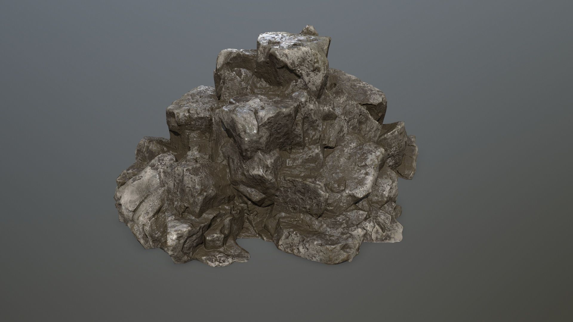 Rock set Low-poly 3D model_8