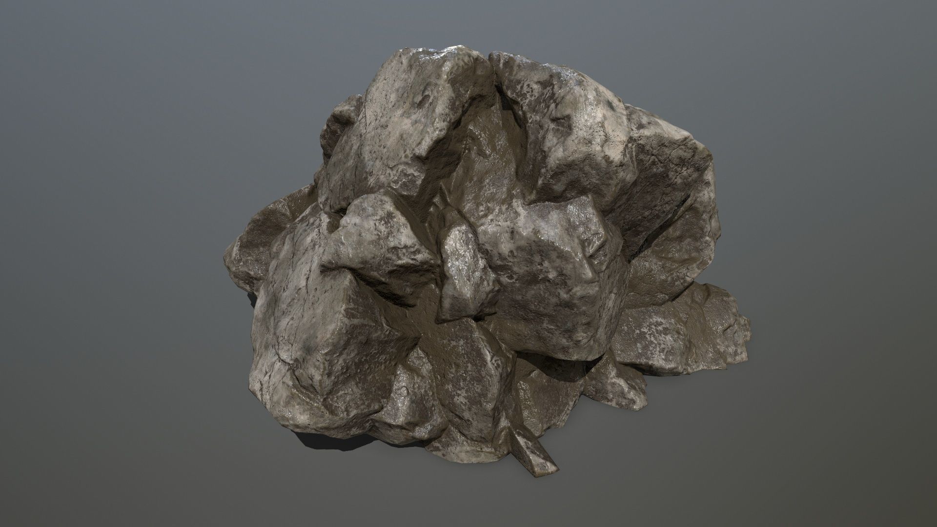 Rock set Low-poly 3D model_12