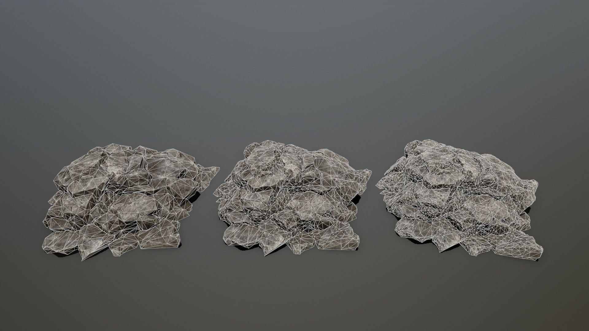 Rock set Low-poly 3D model_30
