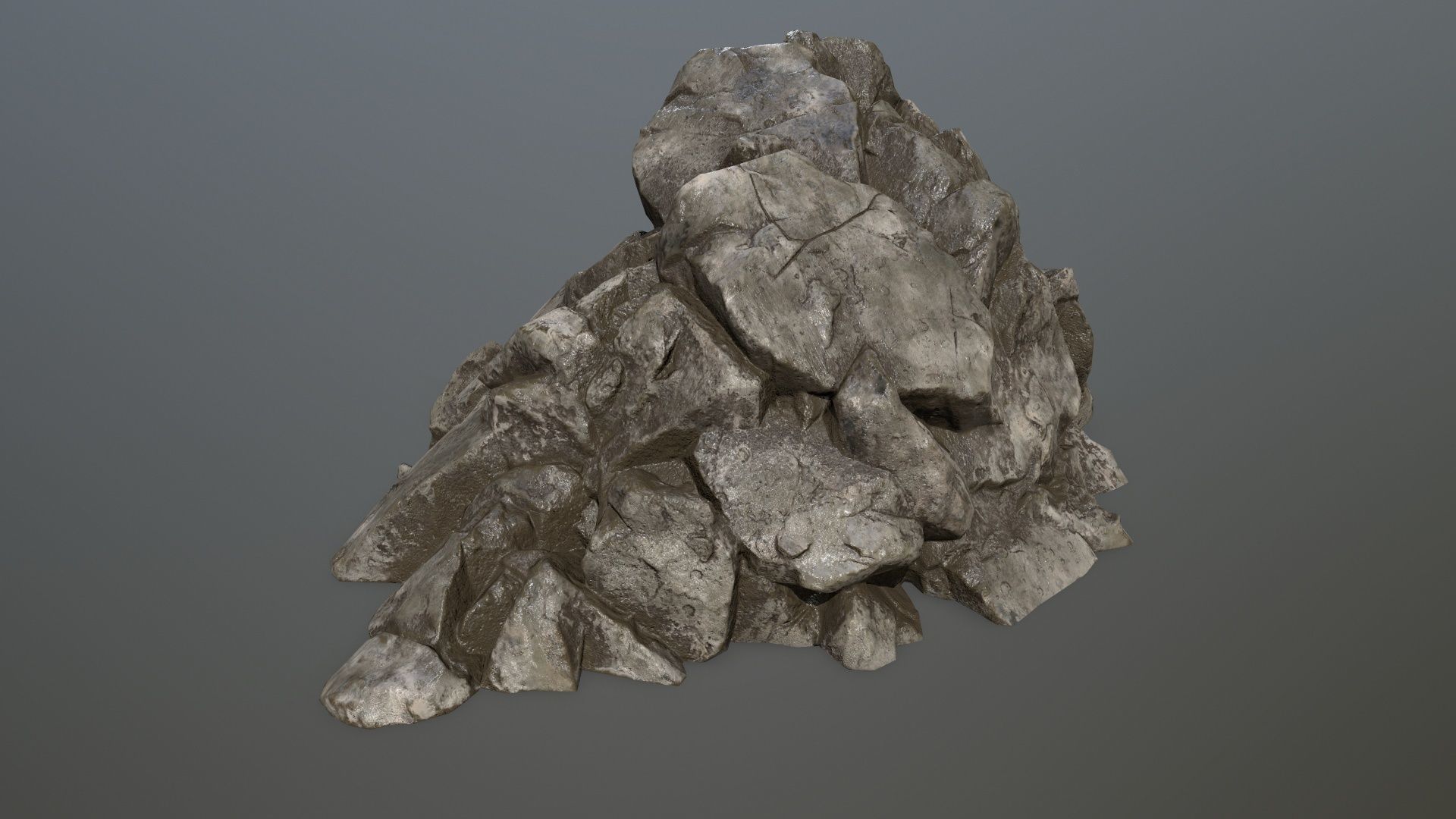 Rock set Low-poly 3D model_14