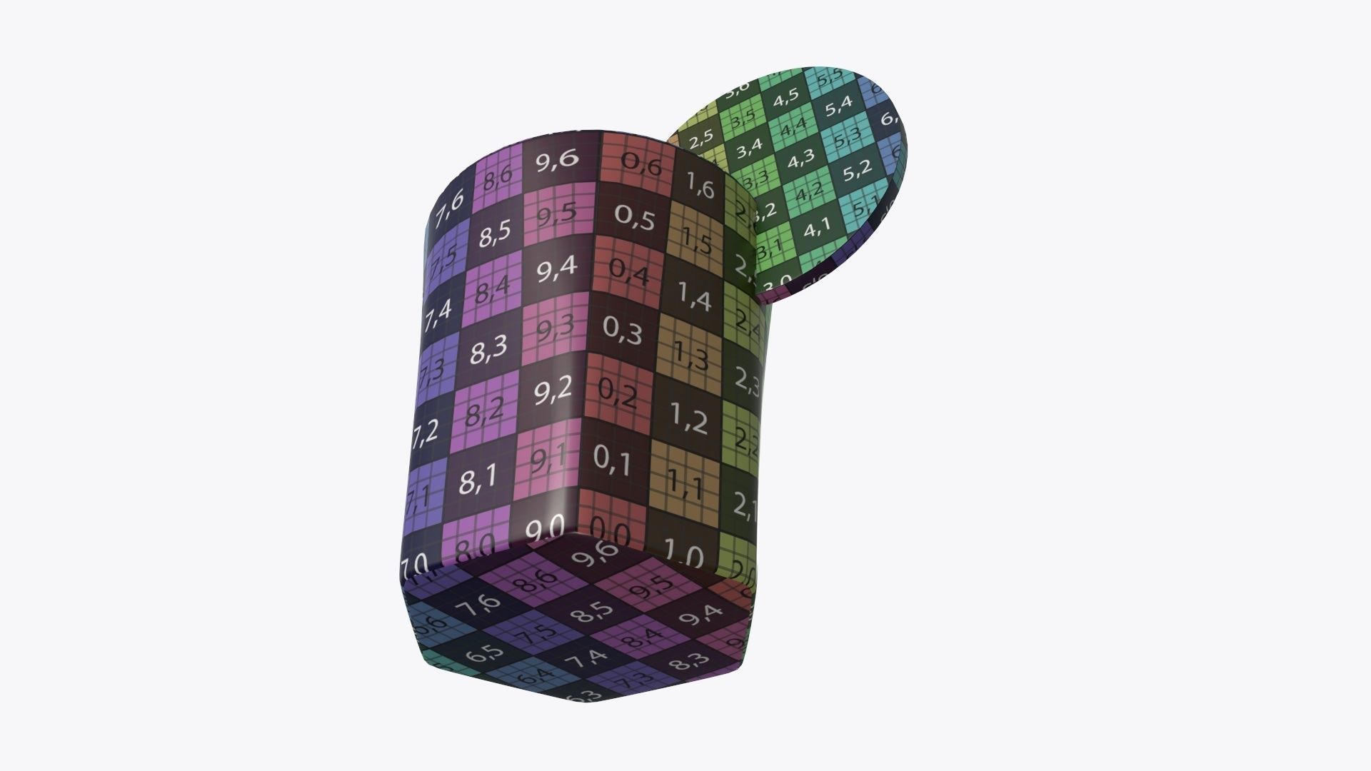 Orange juice and straw in a rocks glass 3D model_8