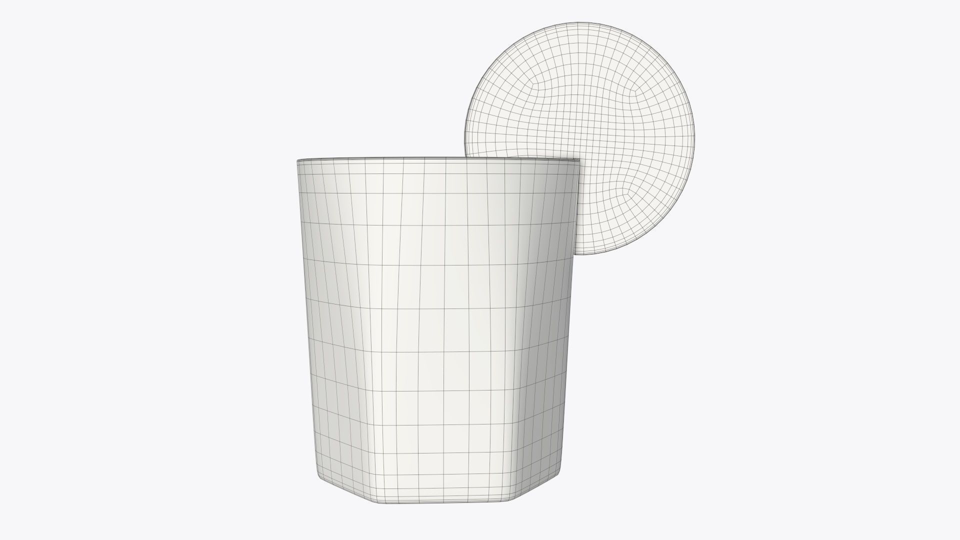 Orange juice and straw in a rocks glass 3D model_3