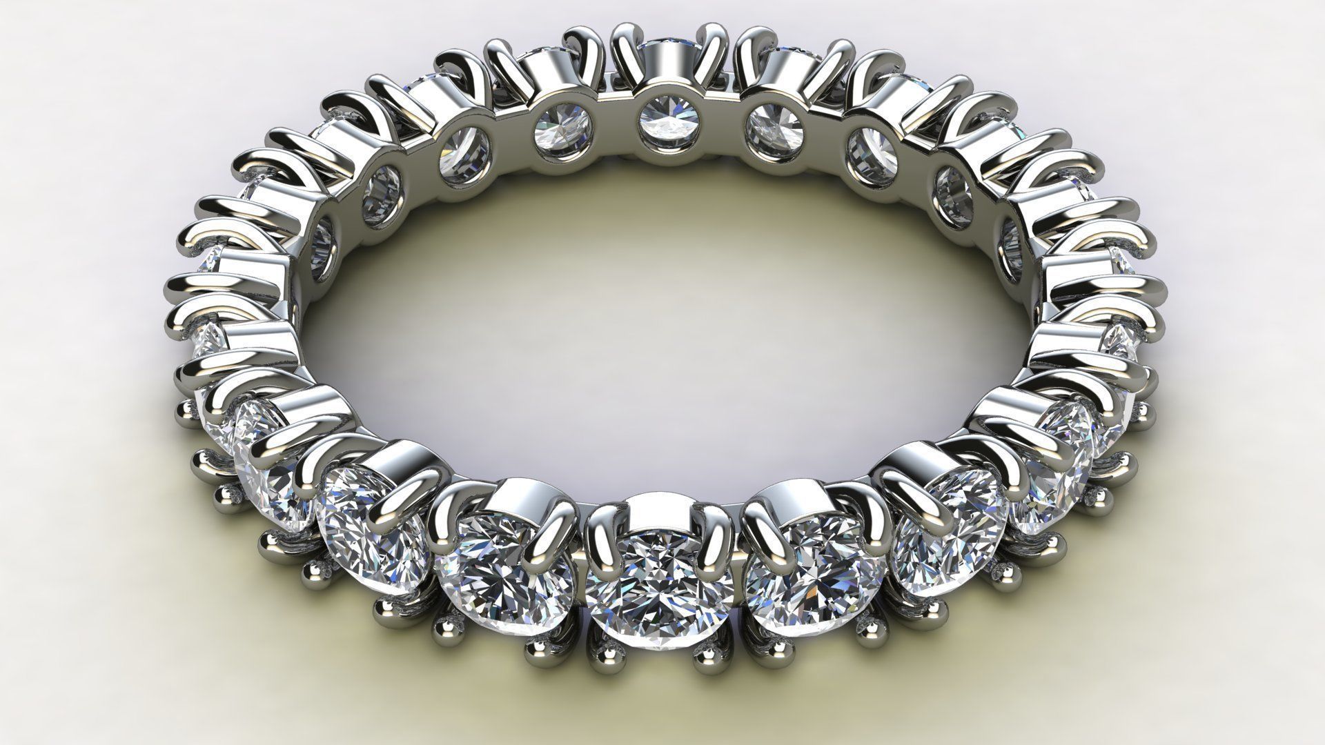 3 mm Round Gems Ring size 17 mm 3D print model_4