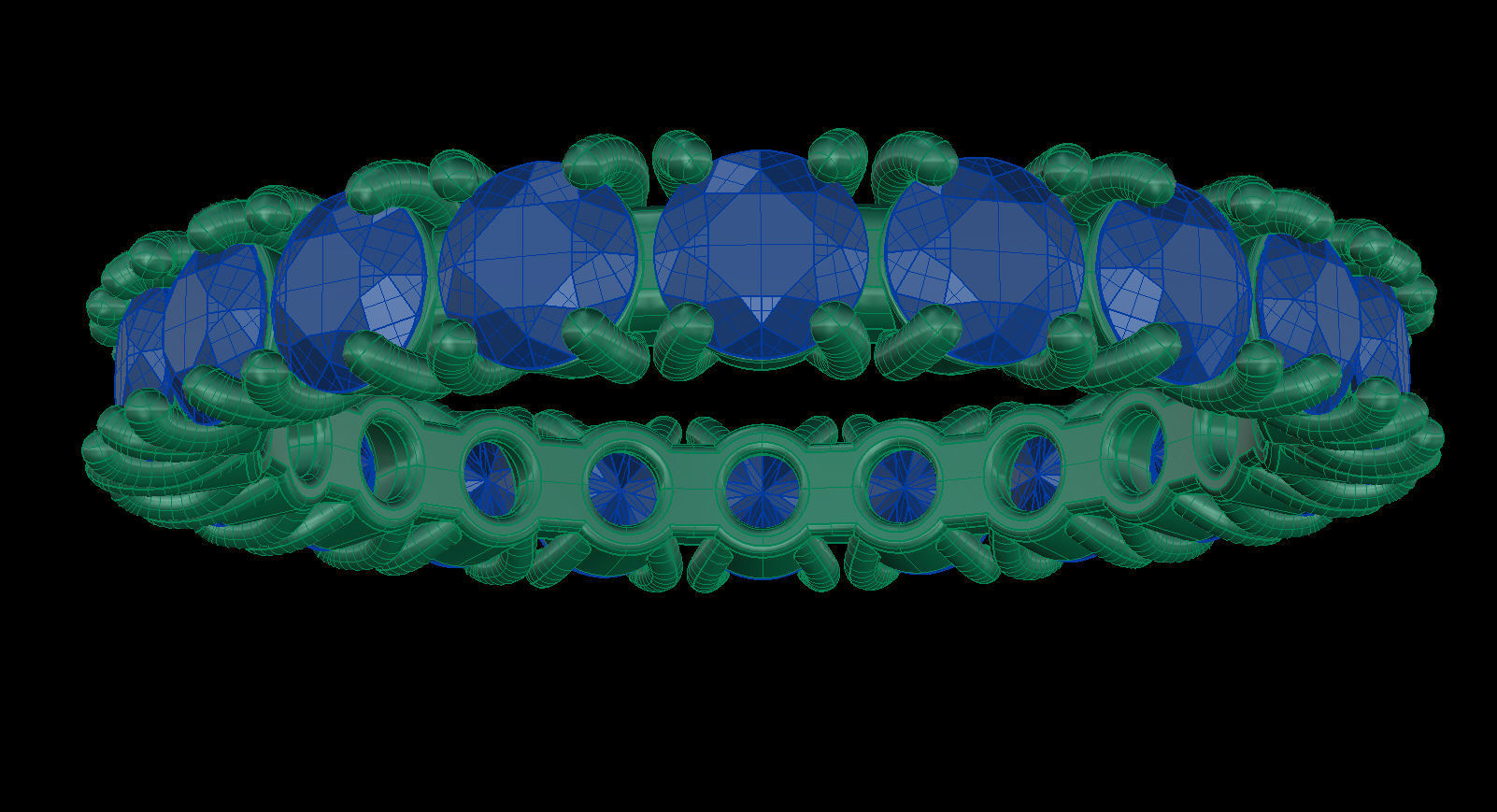 3 mm Round Gems Ring size 17 mm 3D print model_17