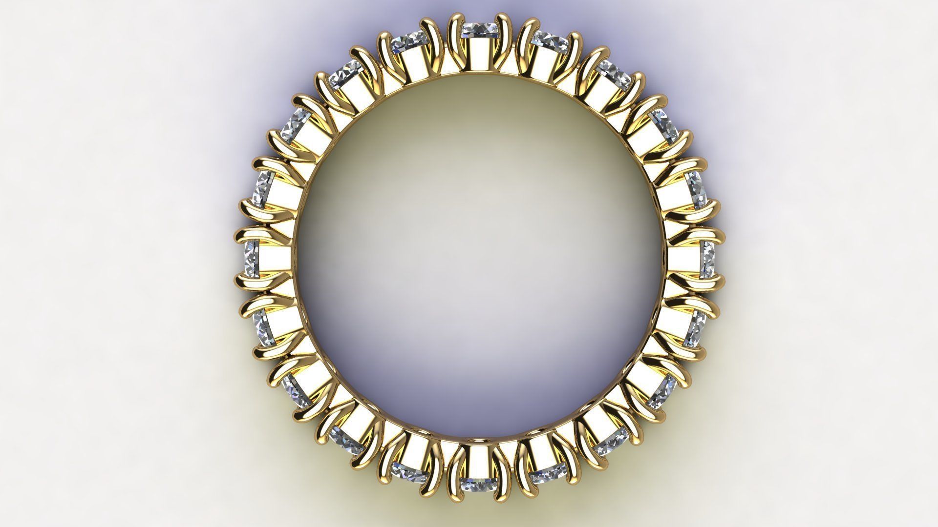 3 mm Round Gems Ring size 17 mm 3D print model_11