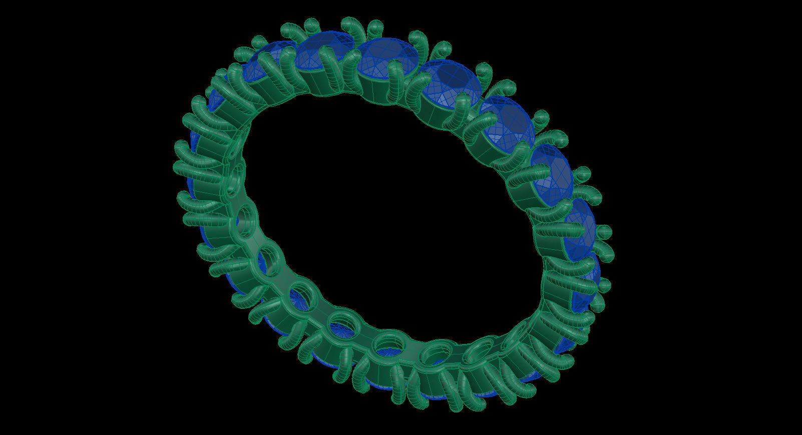 3 mm Round Gems Ring size 17 mm 3D print model_15