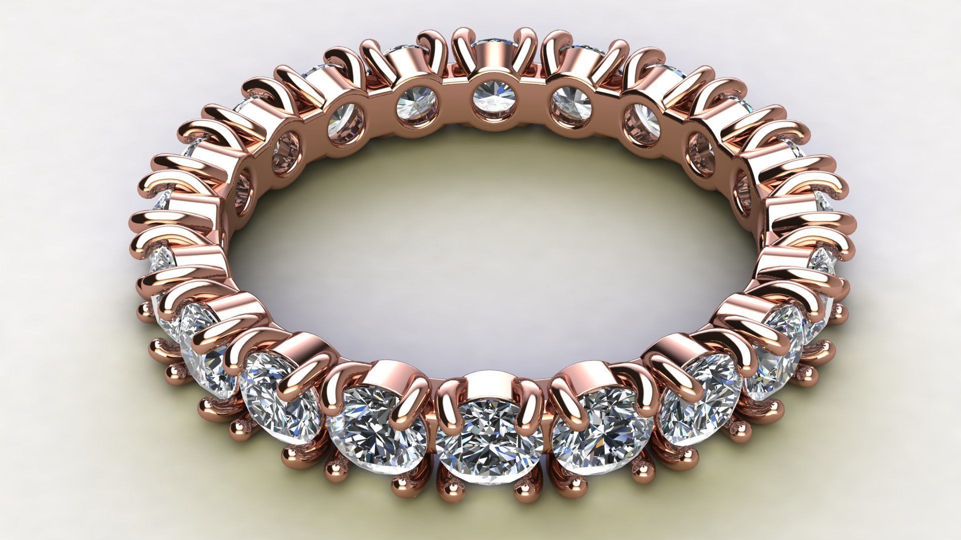 3 mm Round Gems Ring size 17 mm 3D print model_6