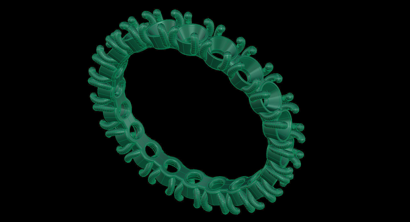 3 mm Round Gems Ring size 17 mm 3D print model_16