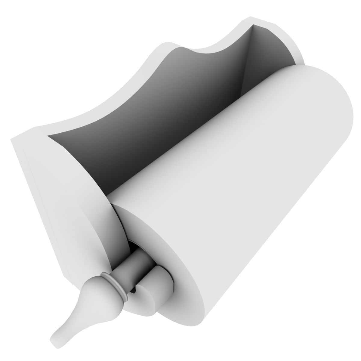 Wallmounted Paper Towel Holder 3D model_4