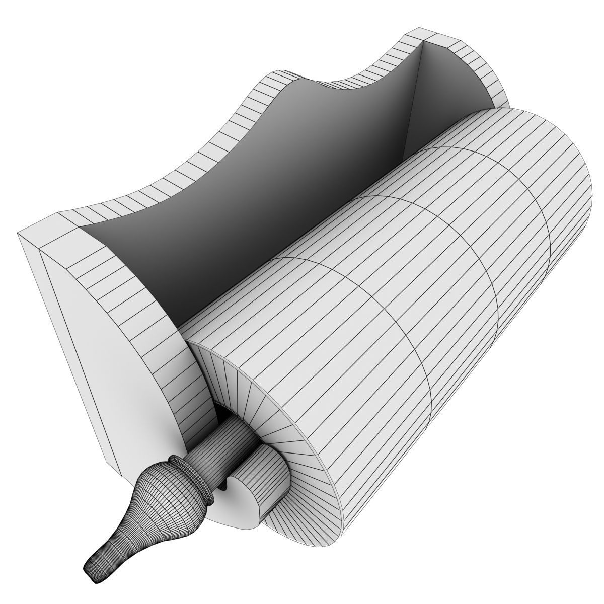 Wallmounted Paper Towel Holder 3D model_5