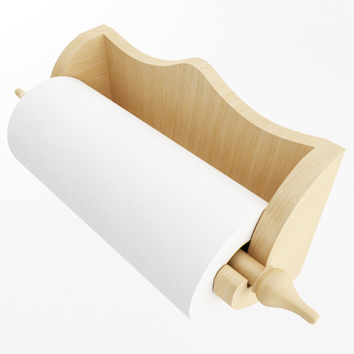 Wallmounted Paper Towel Holder 3D model_2