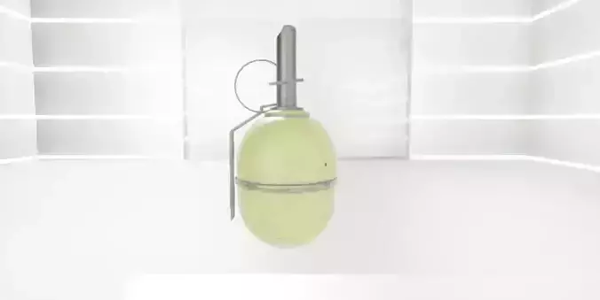 Grenade bomb hanging Low-poly 3D model