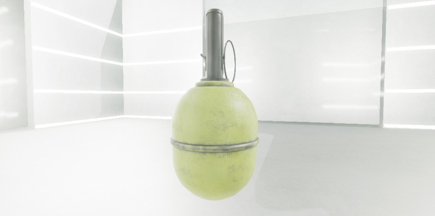 Grenade bomb hanging Low-poly 3D model_3