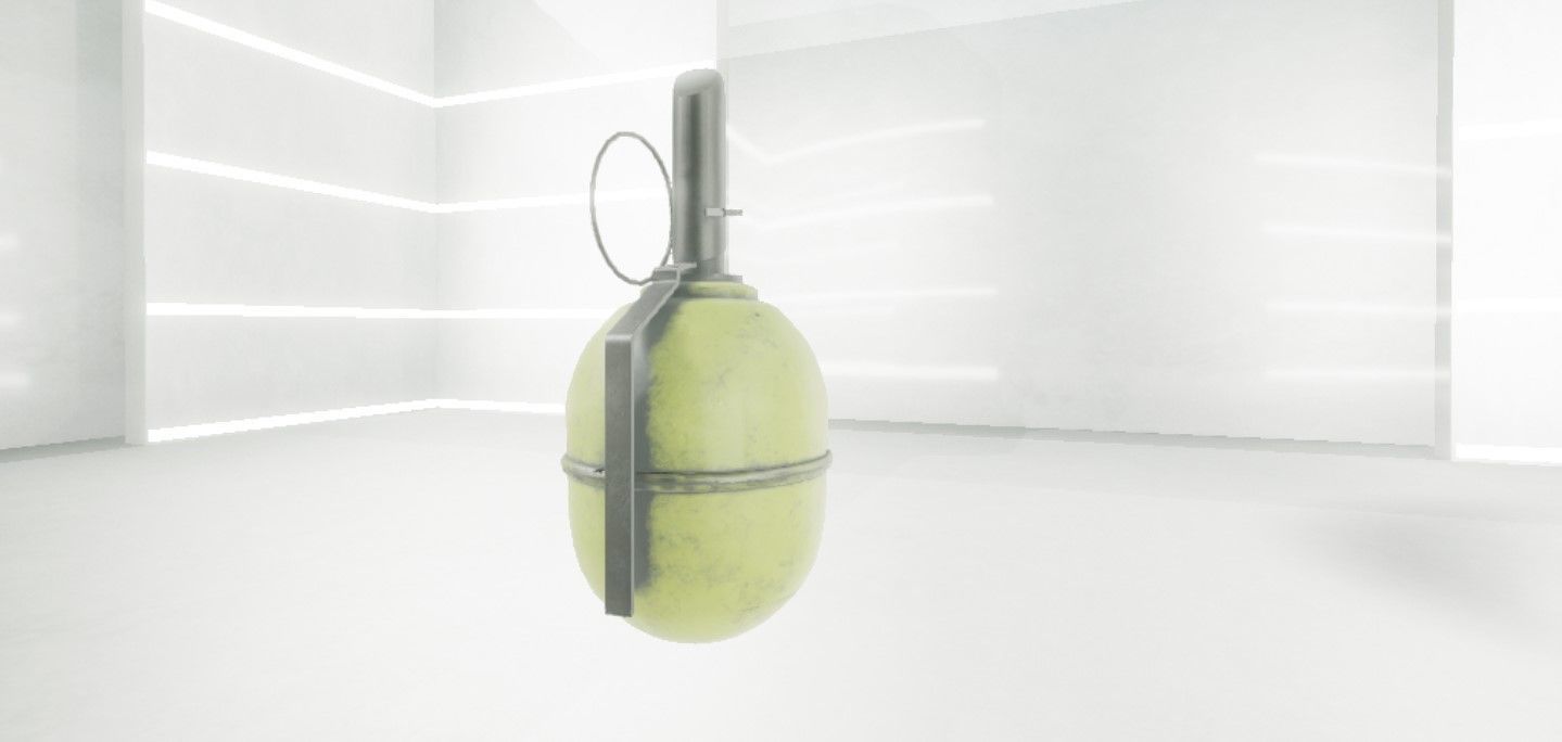 Grenade bomb hanging Low-poly 3D model_1