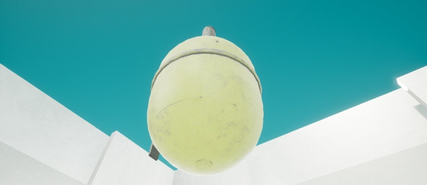 Grenade bomb hanging Low-poly 3D model_5