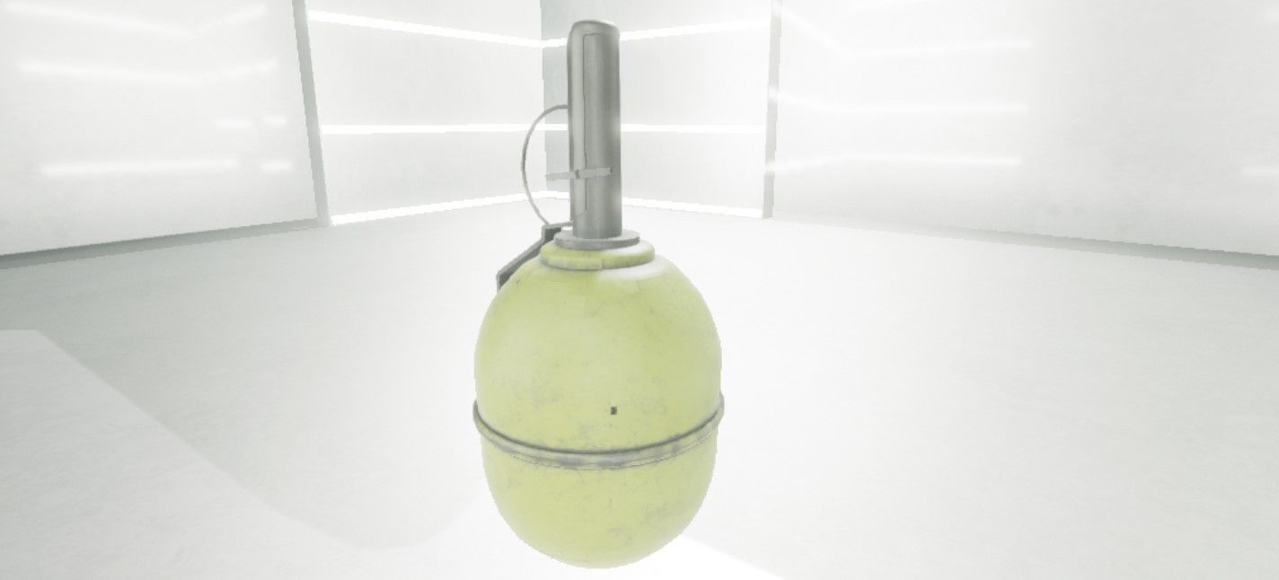 Grenade bomb hanging Low-poly 3D model_4