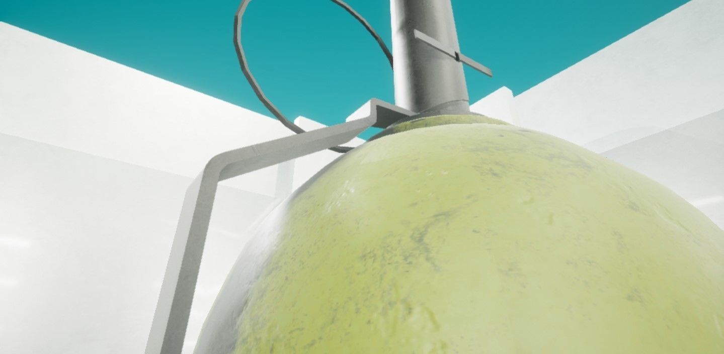 Grenade bomb hanging Low-poly 3D model_7