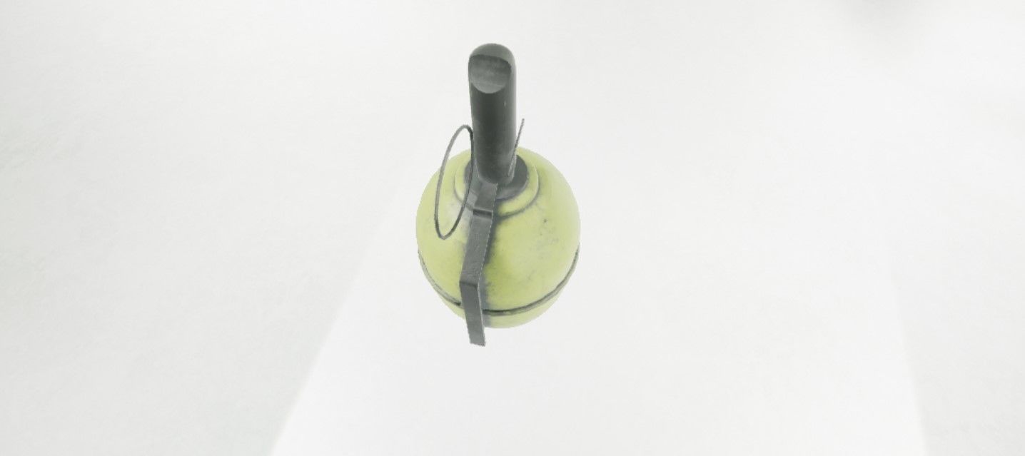 Grenade bomb hanging Low-poly 3D model_6