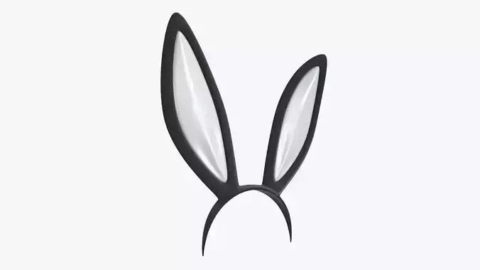 Bunny ears headband 01 3D model