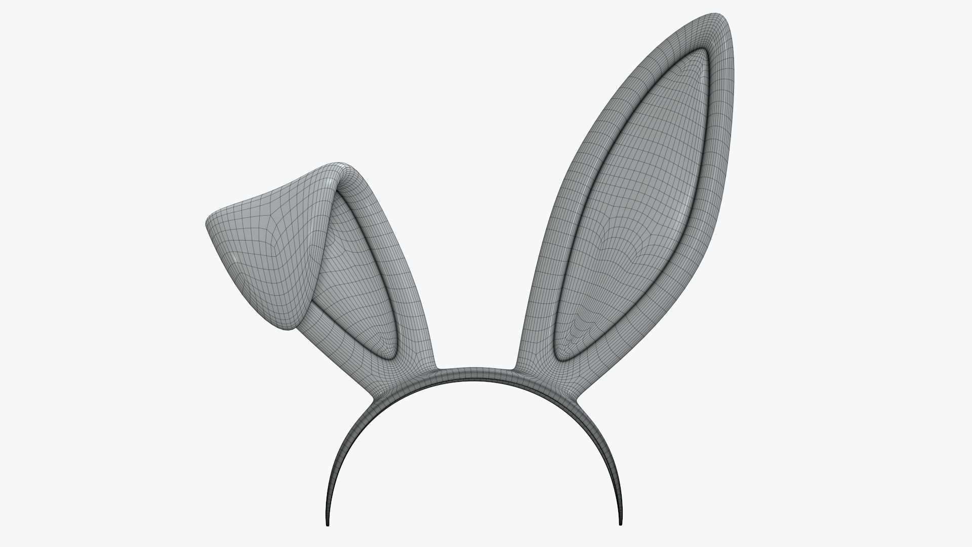 Bunny ears headband 02 3D model_6