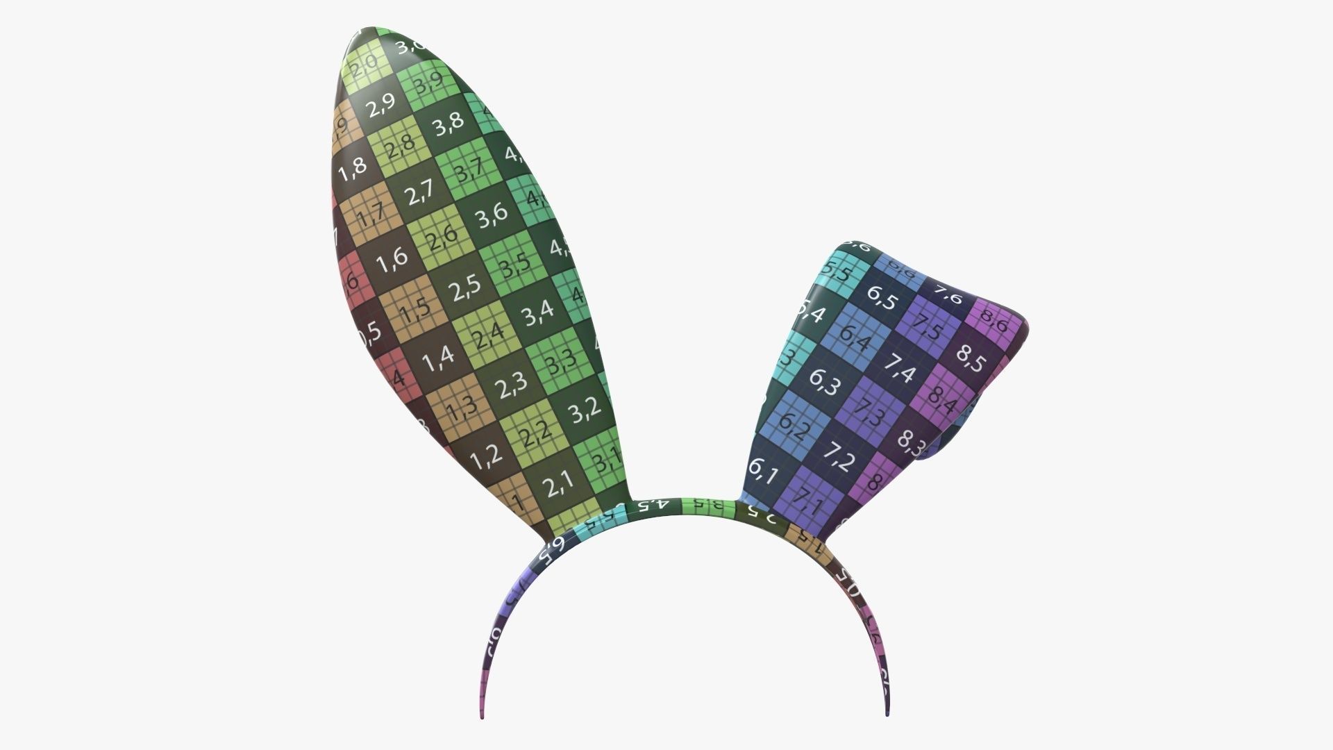 Bunny ears headband 02 3D model_12