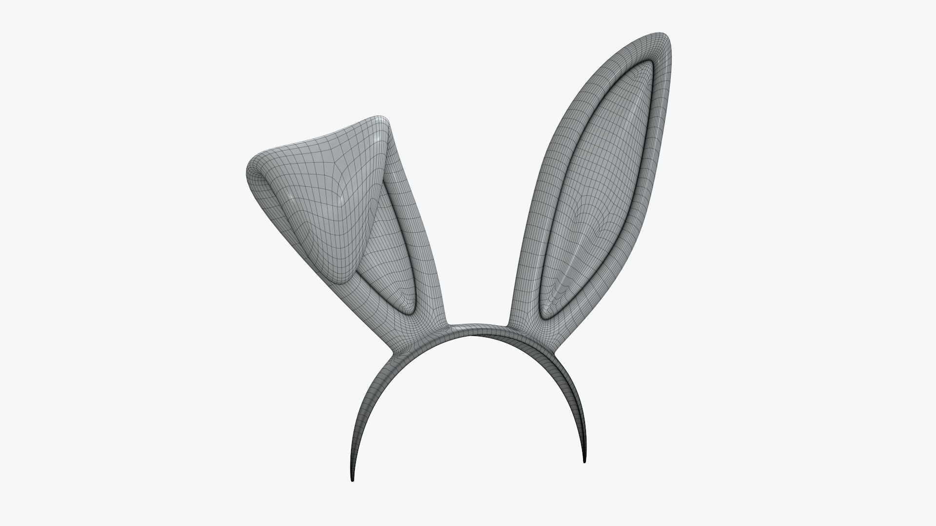 Bunny ears headband 02 3D model_5