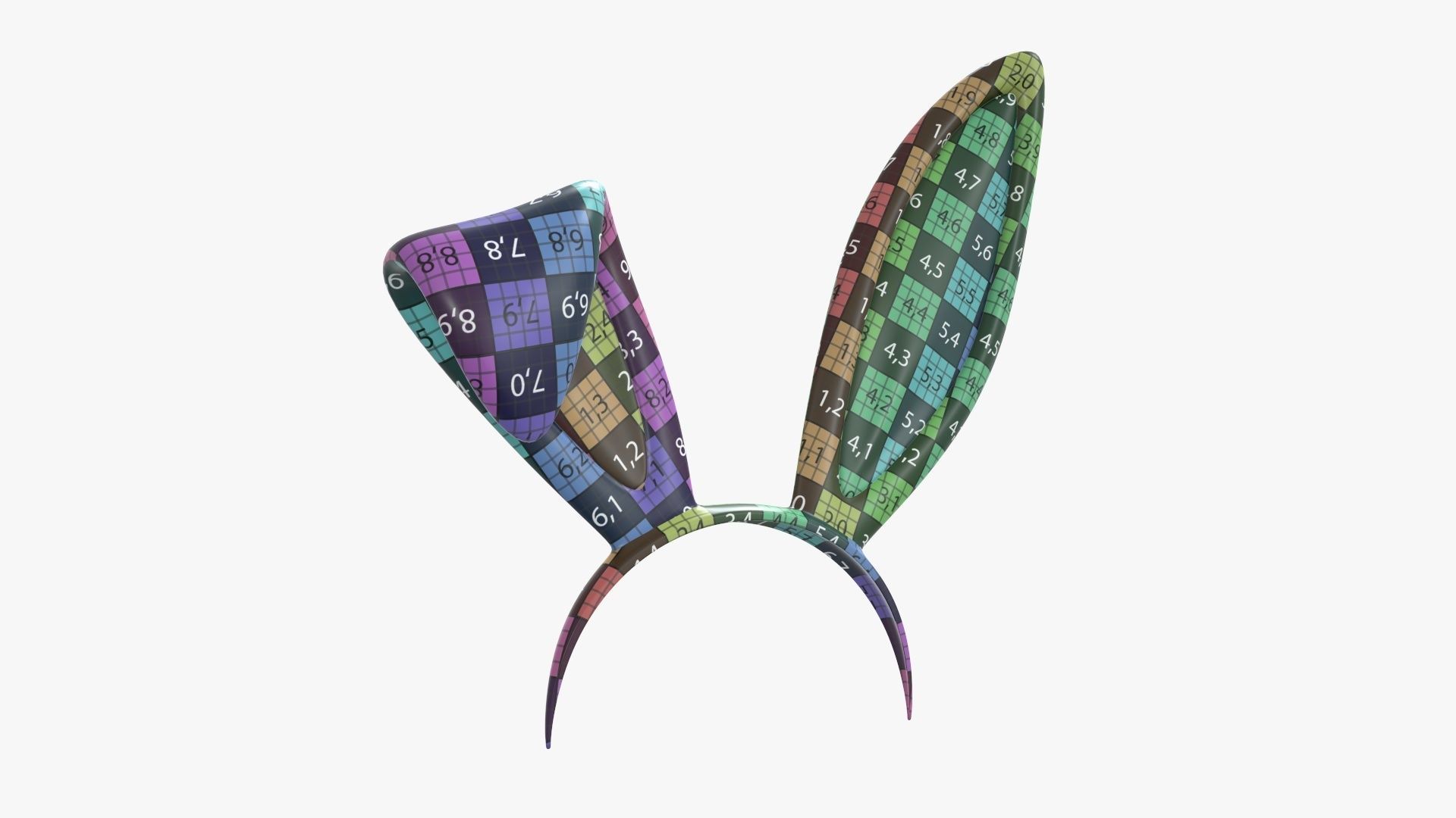 Bunny ears headband 02 3D model_10