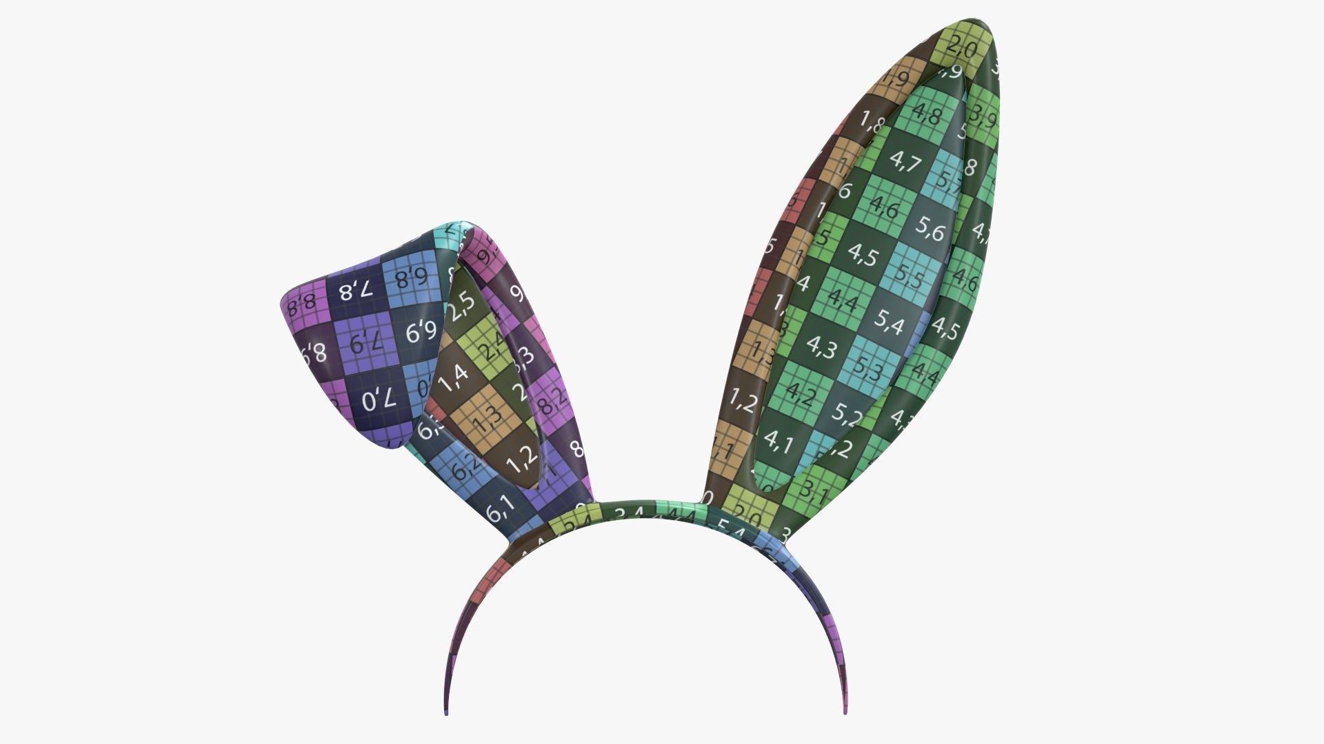 Bunny ears headband 02 3D model_11