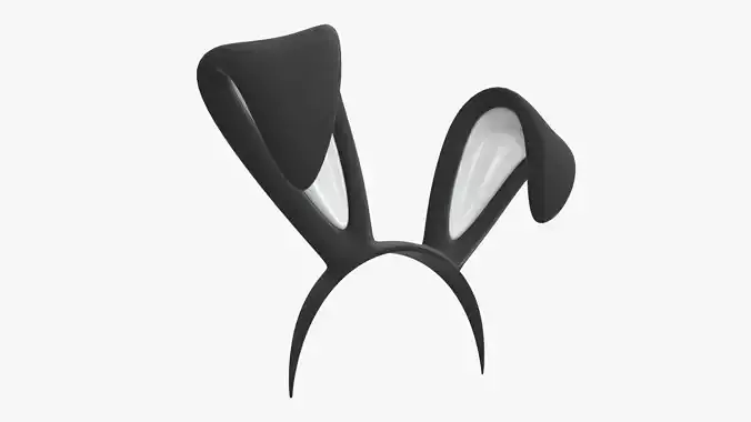 Bunny ears headband 03 3D model