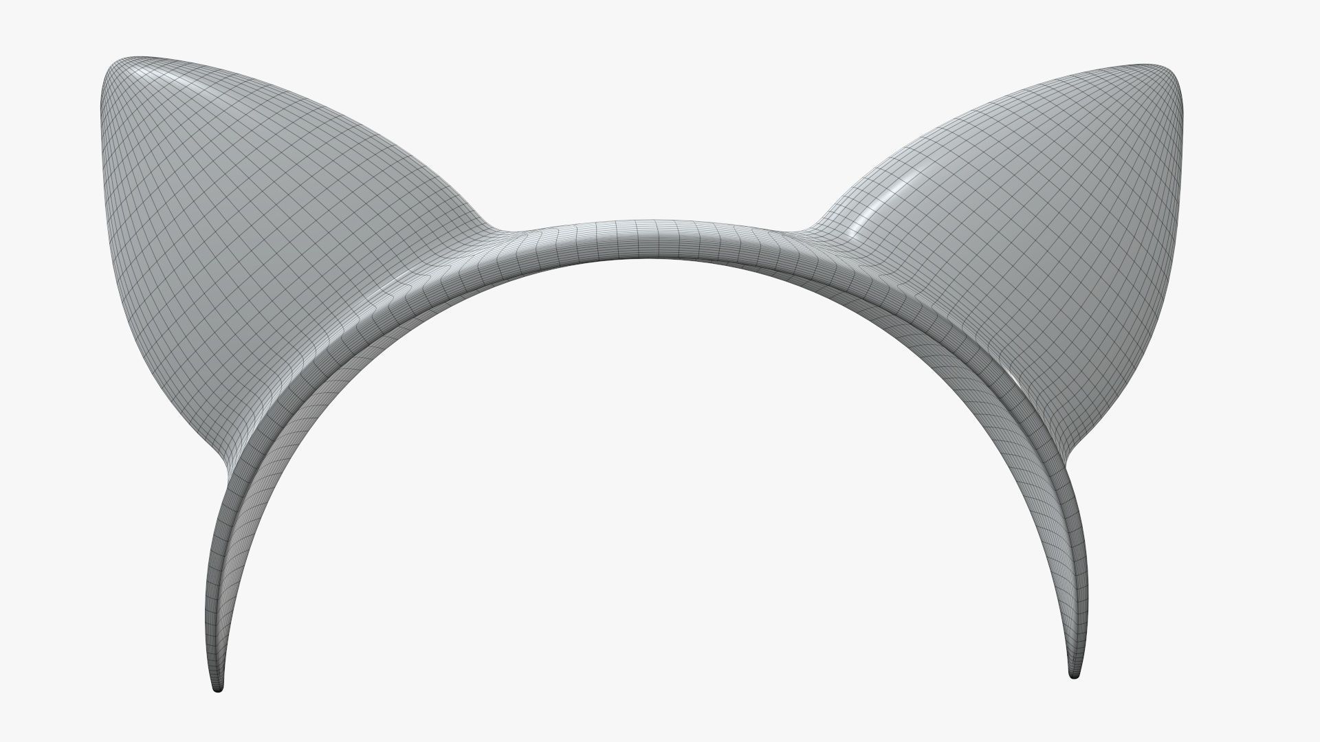 Cat ears headband 01 3D model_7