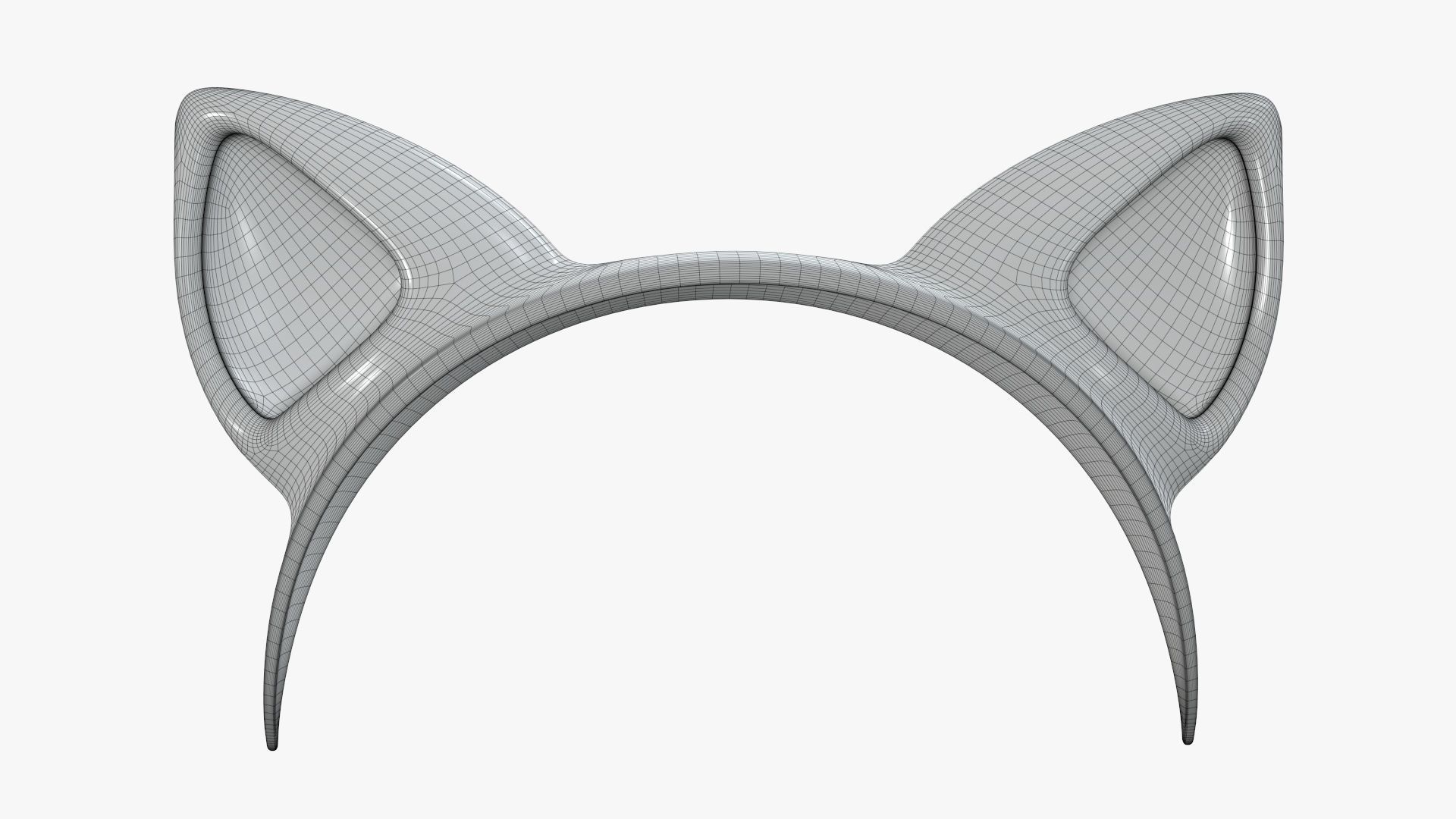 Cat ears headband 01 3D model_6