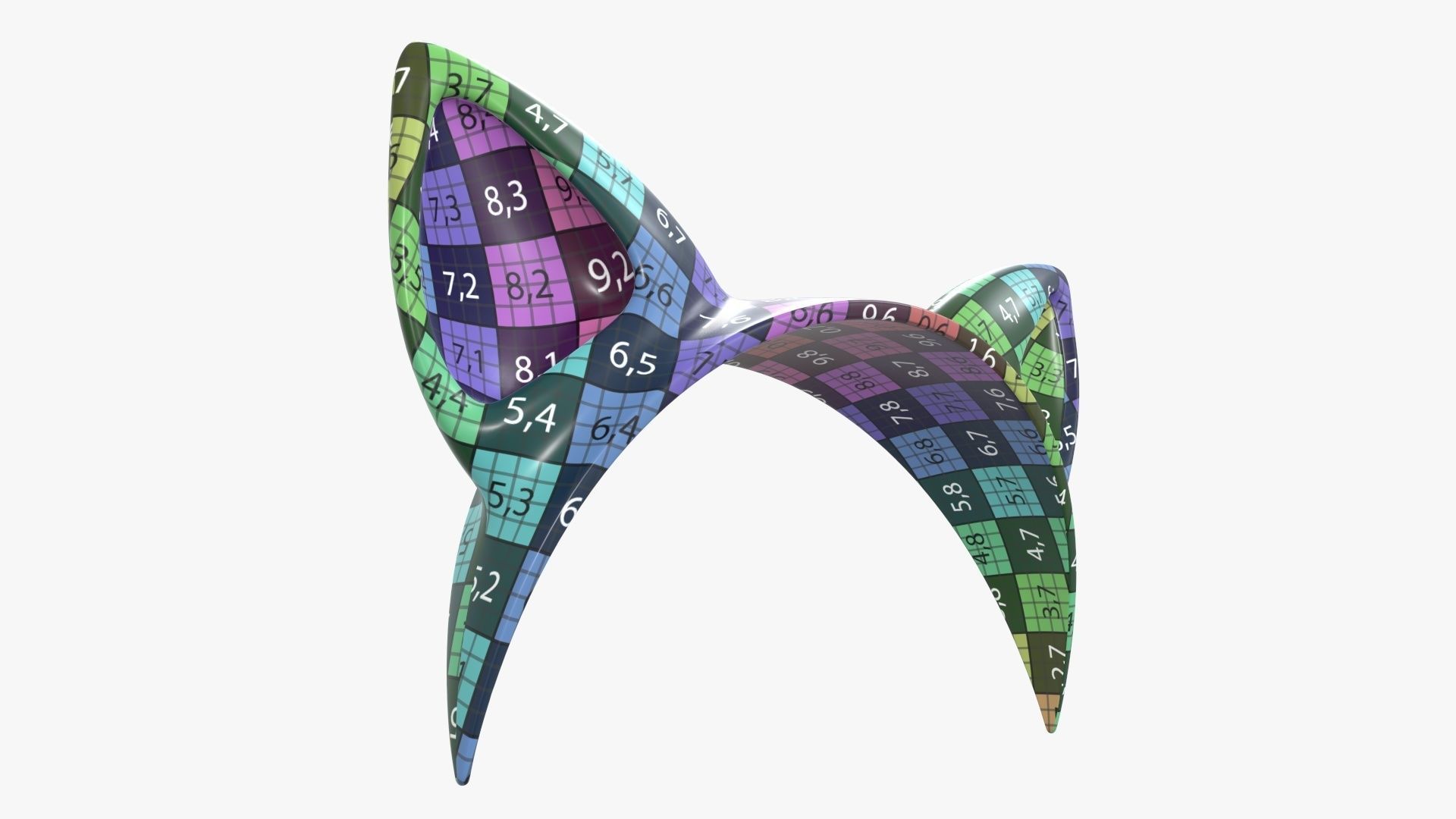 Cat ears headband 01 3D model_14