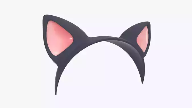 Cat ears headband 01 3D model