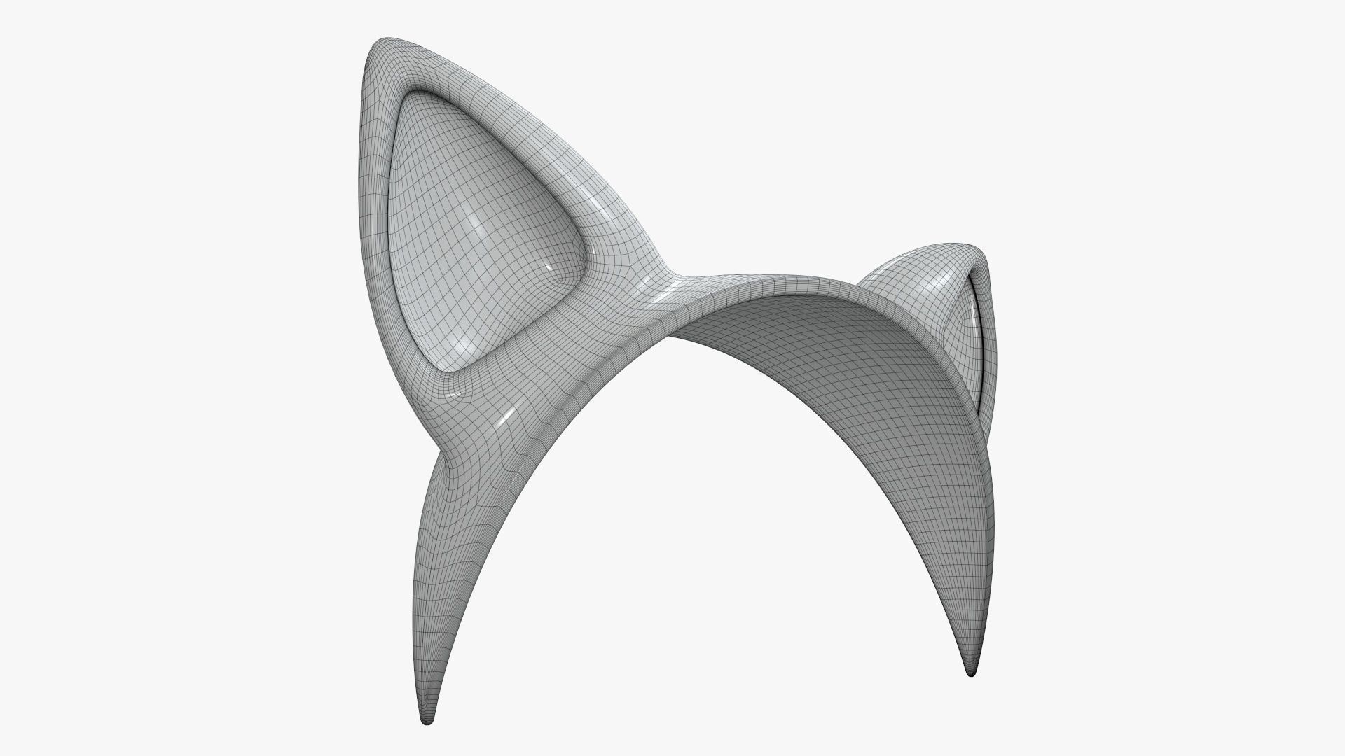 Cat ears headband 01 3D model_9