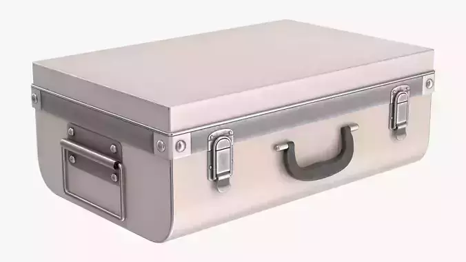 Suitcase metal trunk with handle lock