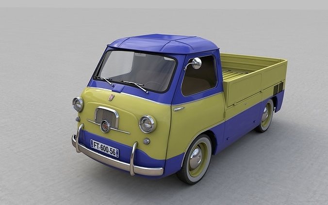 FIAT 600 MULTIPLA CORIASCO PICKUP 1956 3D model