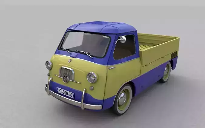 FIAT 600 MULTIPLA CORIASCO PICKUP 1956 3D model