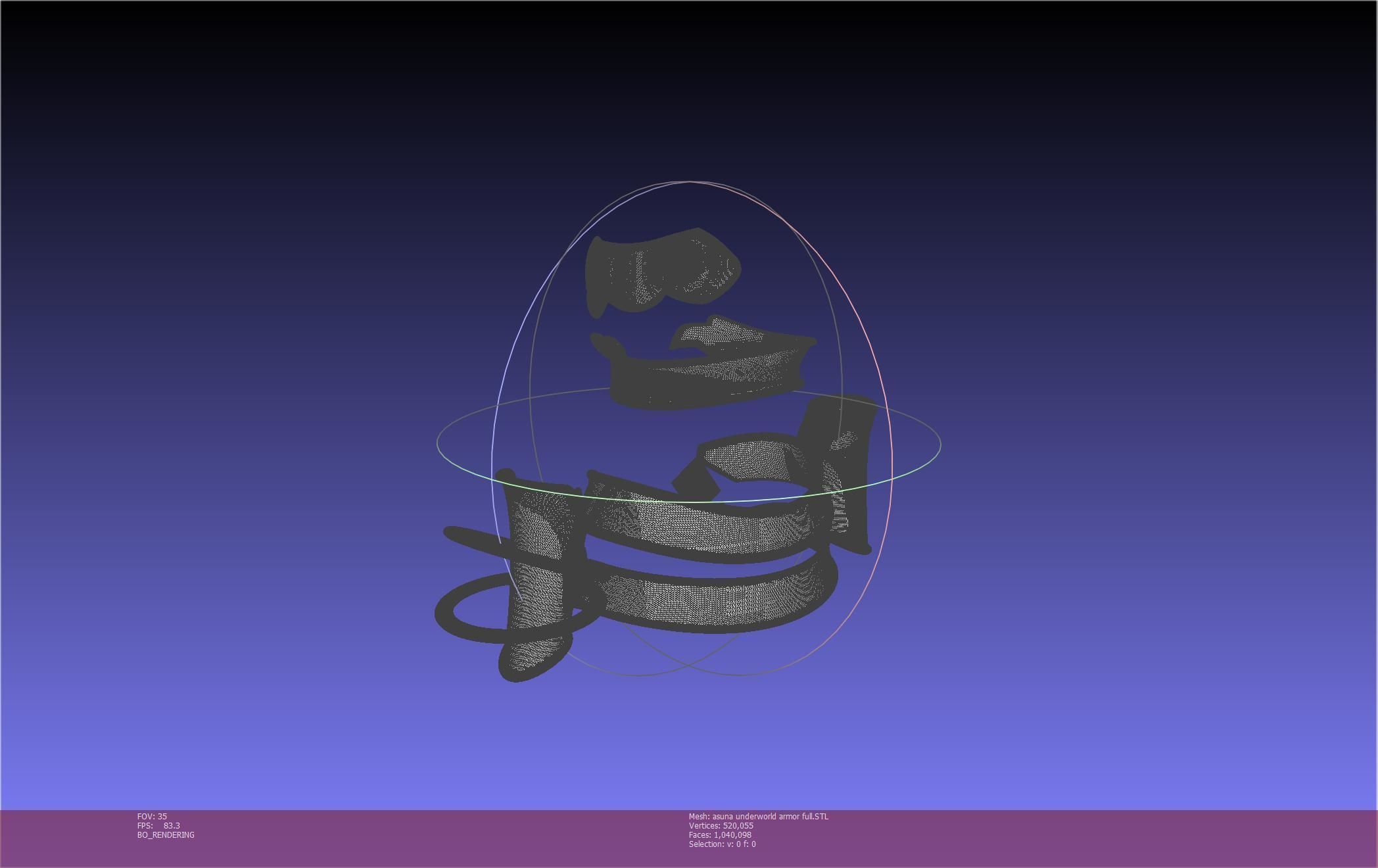 Sword Art Online Alicization Asuna Underworld Armorset 3D print model_13