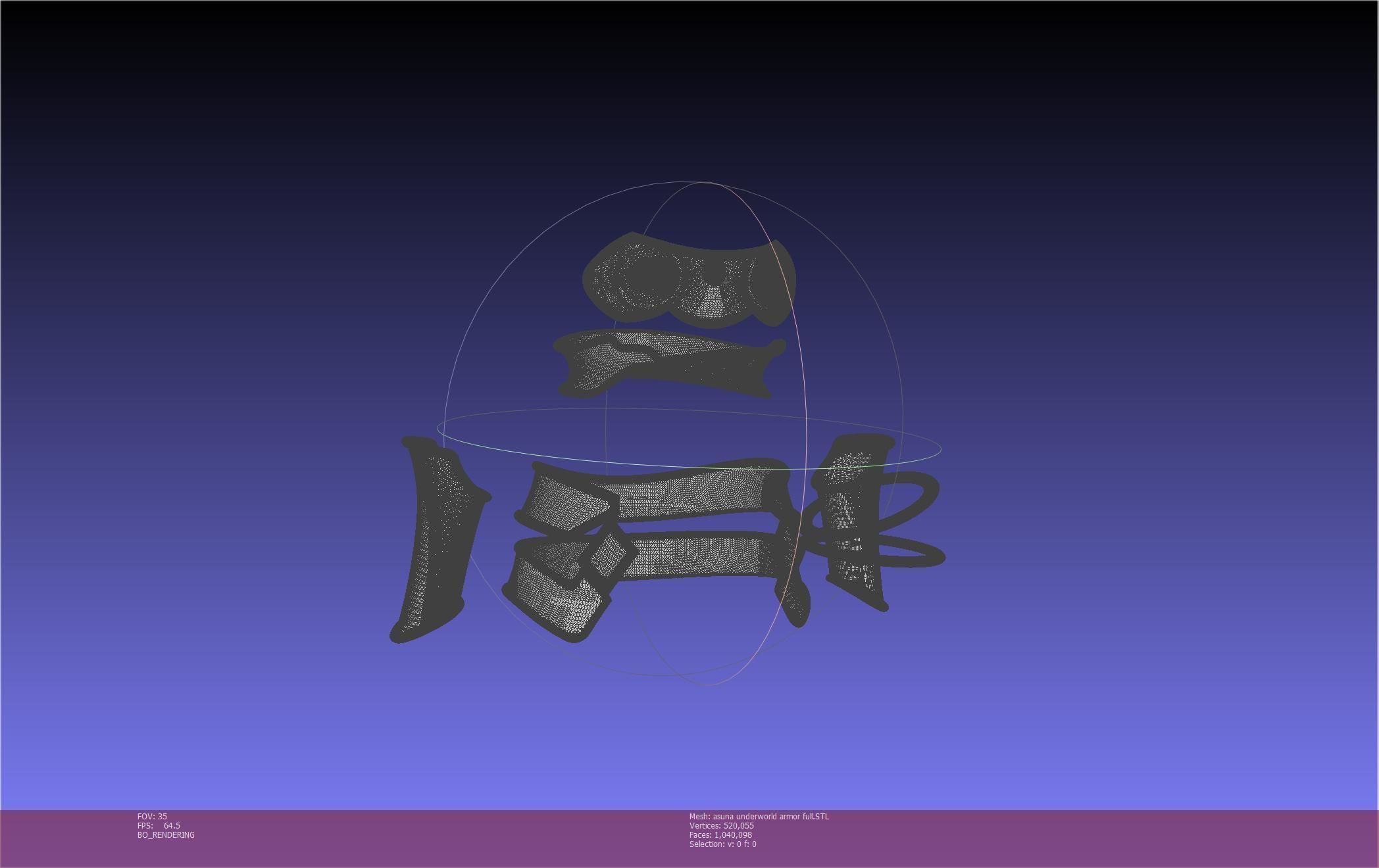 Sword Art Online Alicization Asuna Underworld Armorset 3D print model_9